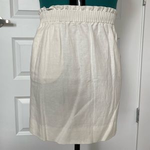 J. CREW White Linen Skirt w/ Pockets